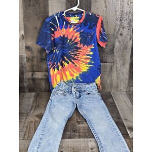 Wonder nation Kids Jean and Tye-dye Shirt Outfit Size 5